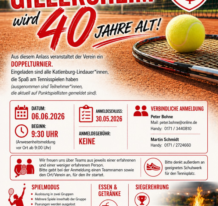Einladung zum Tennis Dorfpokal
